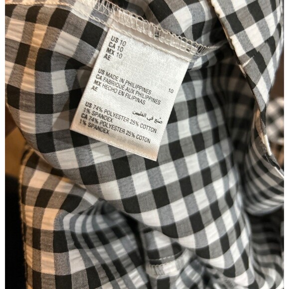 On 34th Macy’s Women's Gingham High-Low Midi Slip Dress size 10 NWT Cotton Blend - Picture 9 of 9